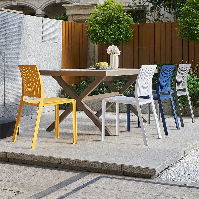 Modern Minimalist Square PET Chair Backrest For Outdoor Patio