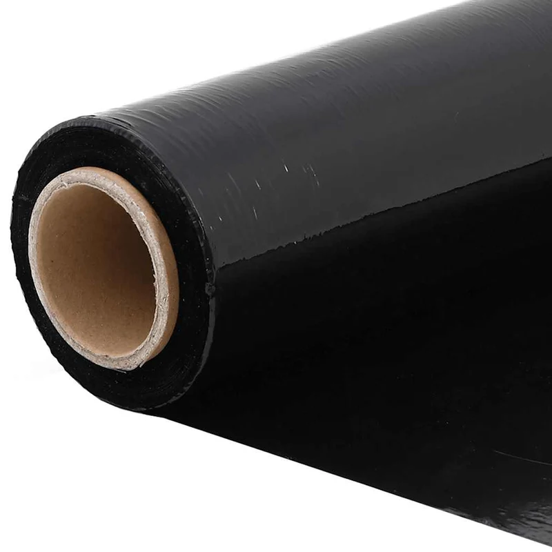 Película extensível 2 unid preto 30 μm 50 cm x 150 m