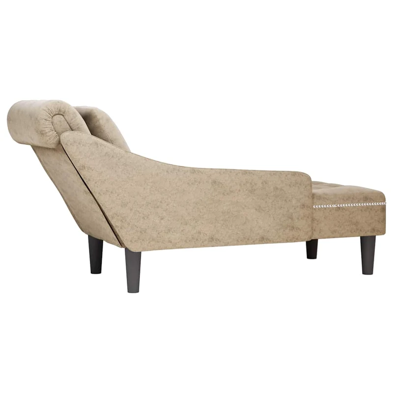 Chaise lounge c/ almofada/apoio braços direito couro artificial