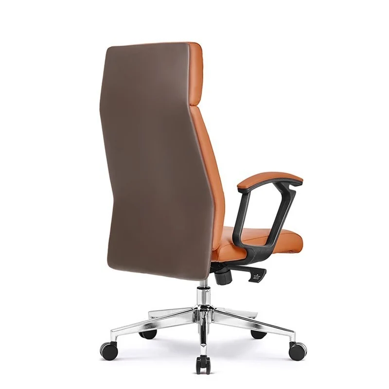 Modern Minimalist Rectangular PU Leather PP Steel Plastic Wood Desk Chair Backrest Armrest For Home Office