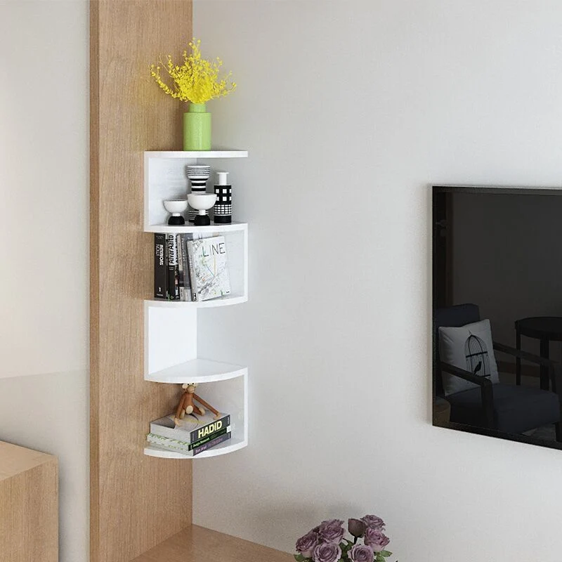 Modern Minimalist Perforated MDF Bookshelves 2/4 Tier For Home Office