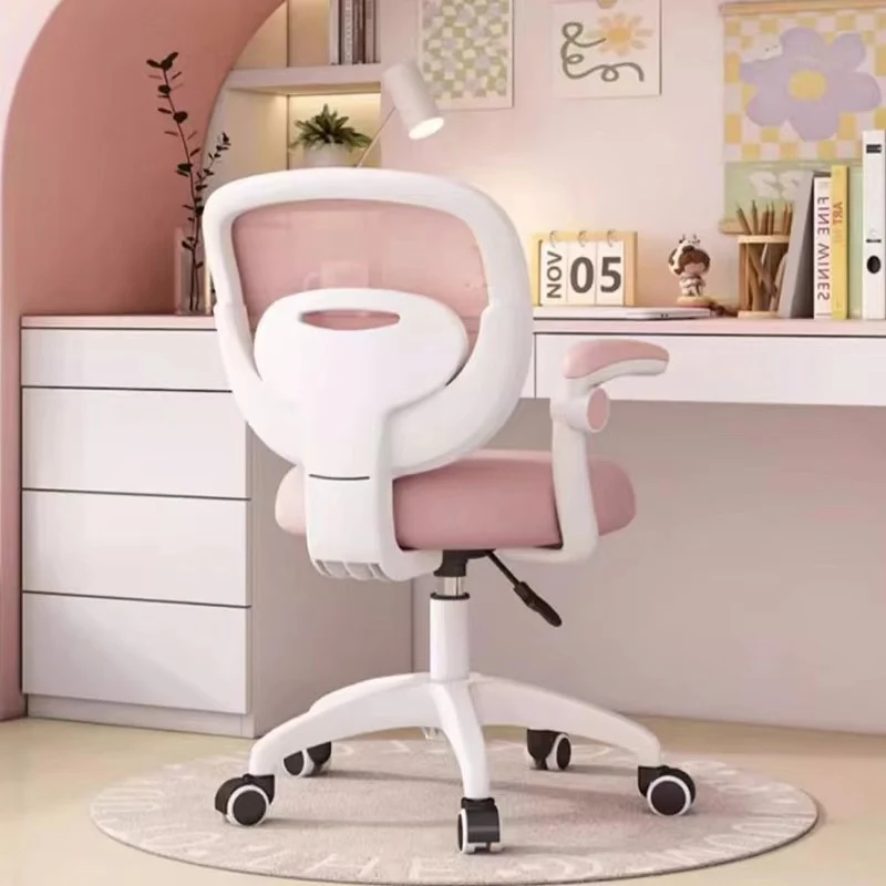Modern Minimalist Kids Fabric Nylon Plastic Stainless Steel Mid-Back Height Adjustable Desk Chair Backrest Armrest Footrest For Home Office