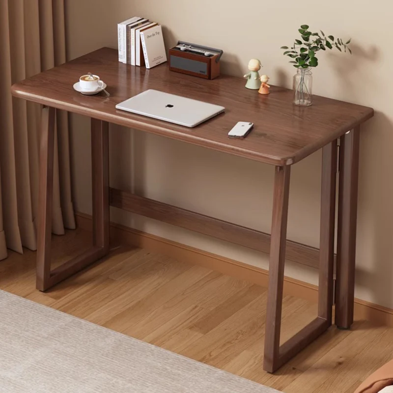 Traditional Chinese Rectangular Medium Density Fiberboard Carbon Steel Foldable Desks For Home Office