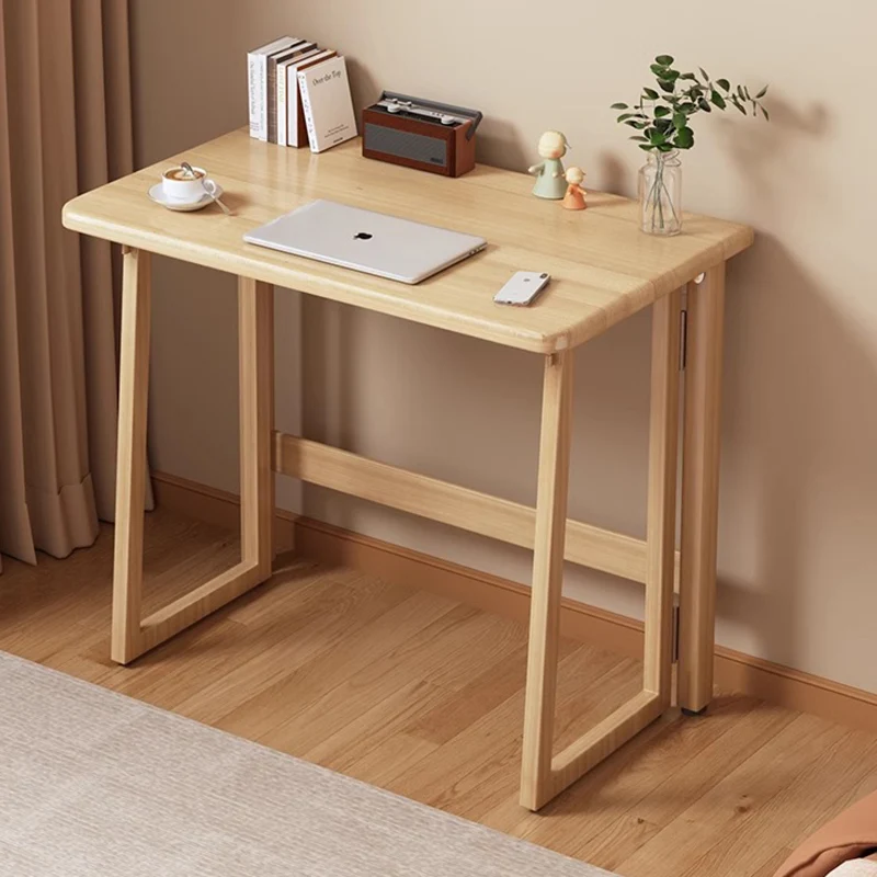Traditional Chinese Rectangular Medium Density Fiberboard Carbon Steel Foldable Desks For Home Office