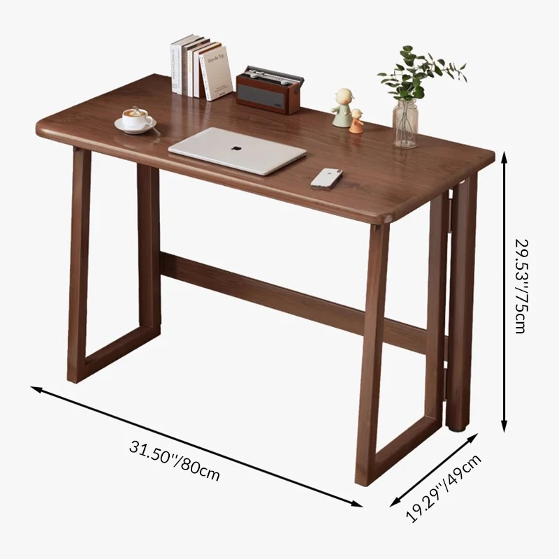 Traditional Chinese Rectangular Medium Density Fiberboard Carbon Steel Foldable Desks For Home Office