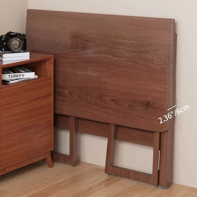 Traditional Chinese Rectangular Medium Density Fiberboard Carbon Steel Foldable Desks For Home Office