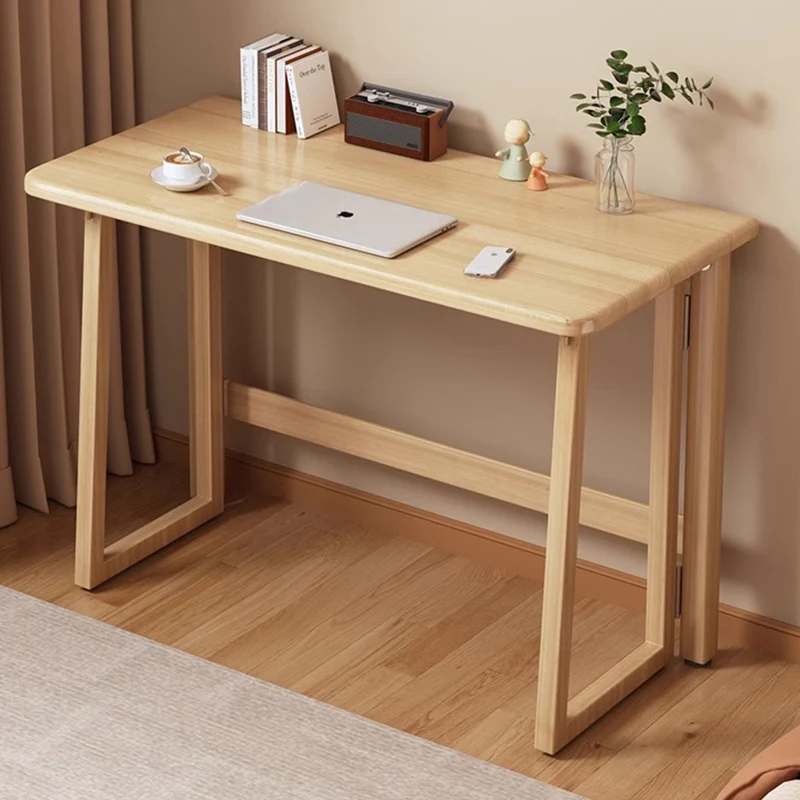 Traditional Chinese Rectangular Medium Density Fiberboard Carbon Steel Foldable Desks For Home Office