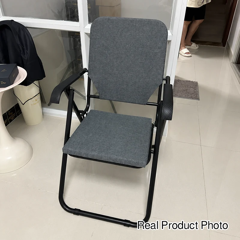 Modern Simplicity Square 3D Breathable Mesh Upholstered Foldable Desk Chair Backrest Armrest For Home Office