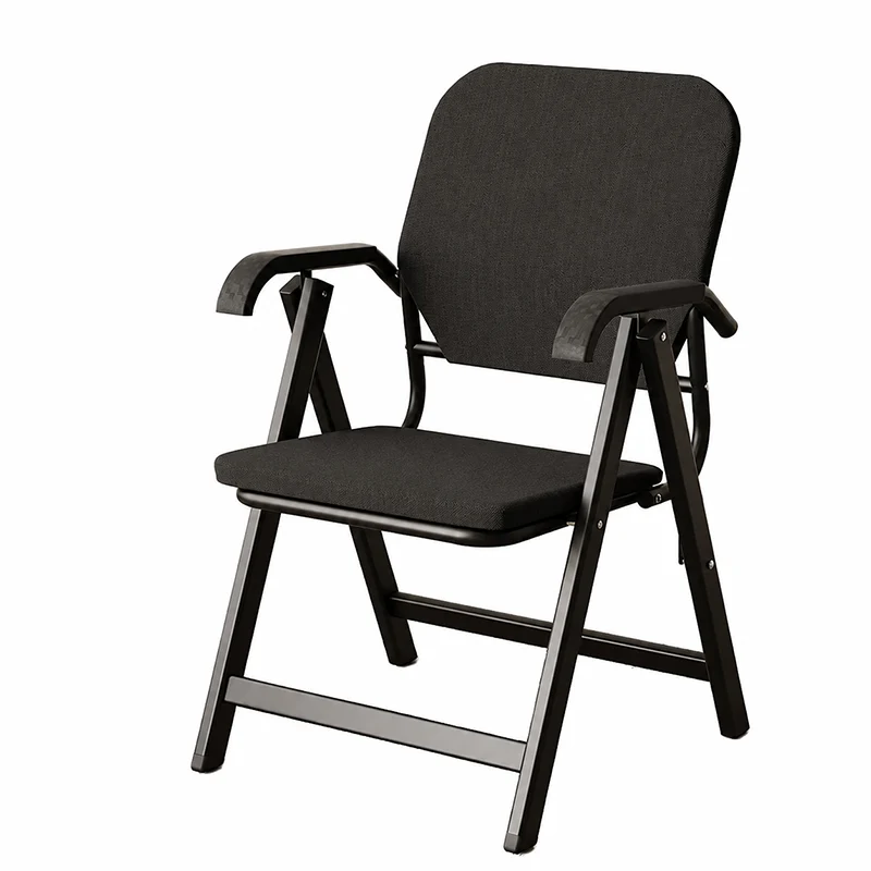 Modern Simplicity Square 3D Breathable Mesh Upholstered Foldable Desk Chair Backrest Armrest For Home Office