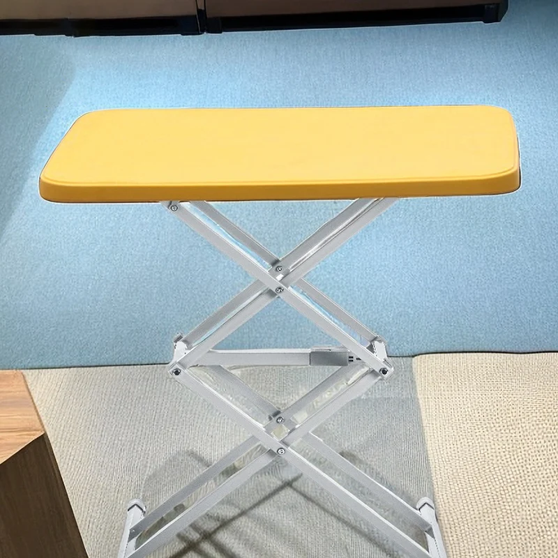 Modern Simplicity PE Steel Rectangular Liftable Folding Desks 1-Pen Slot For Home Office