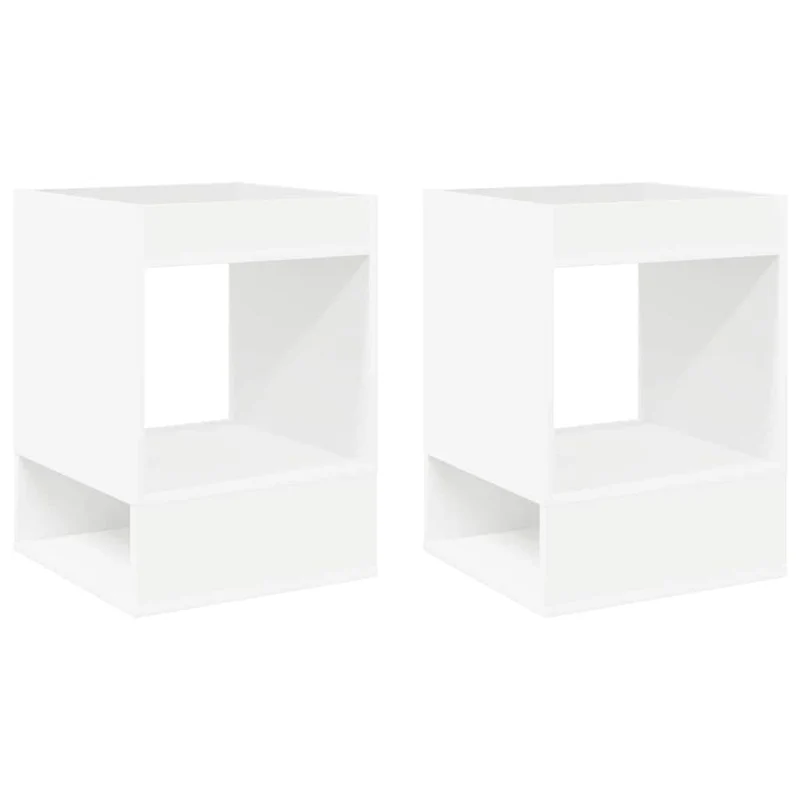Mesa de apoio 2 unid. Branco 40 x 40 x 56 cm