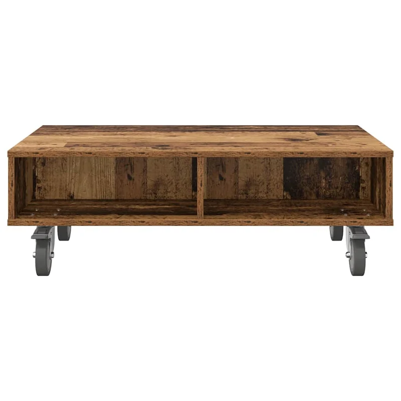 Mesa Lateral com Rodas Madeira antiga 90 x 50 x 30 cm