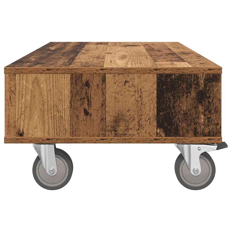 Mesa Lateral com Rodas Madeira antiga 90 x 50 x 30 cm