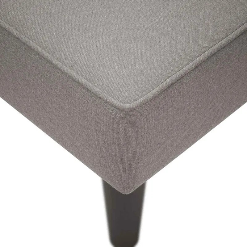 Chaise lounge com apoio de braço direito em tecido cinzento