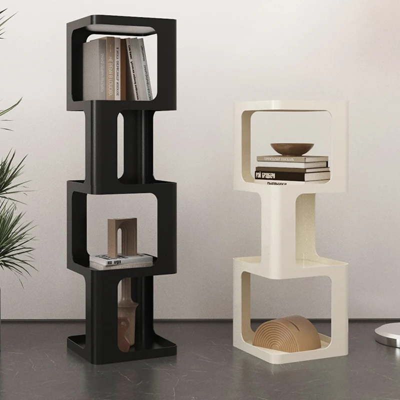Contemporary Scandinavian Iron Square Bookshelves 3/4/5-Tier Standing Shelves For Home Office