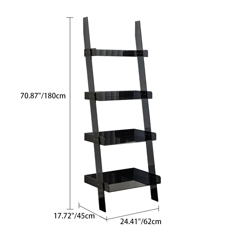 Modern Minimalist Acrylic Storage Display Magazine Rack 4-Tier Storage Shelves For Living Room