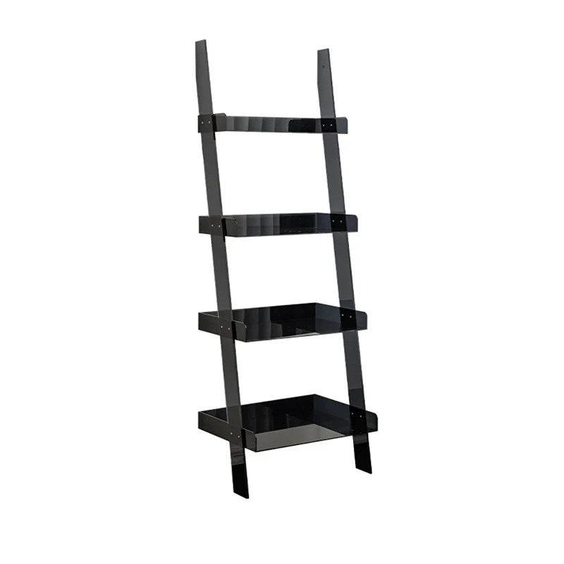 Modern Minimalist Acrylic Storage Display Magazine Rack 4-Tier Storage Shelves For Living Room