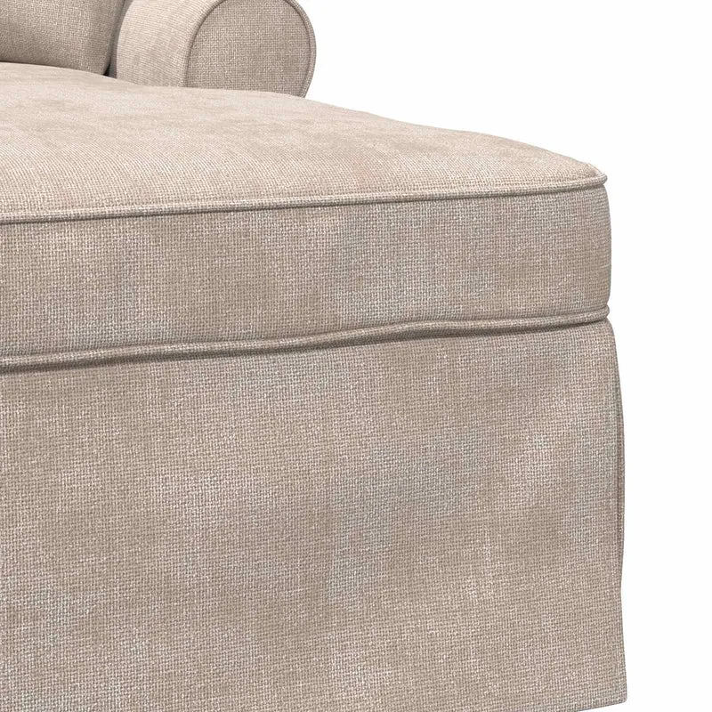 Chaise Lounge com Saia com almofada Bege 157 x 91 x 91 cm ARES