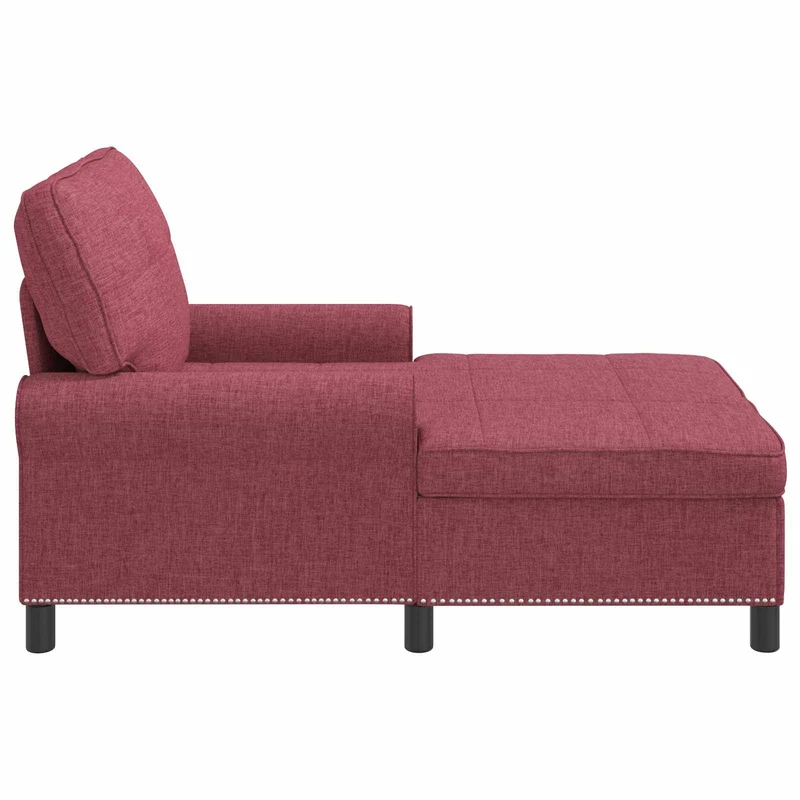Chaise Lounge Vinho Vermelho tecido 91 x 157 x 91 cm