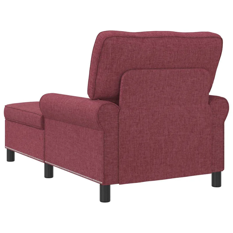 Chaise Lounge Vinho Vermelho tecido 91 x 157 x 91 cm