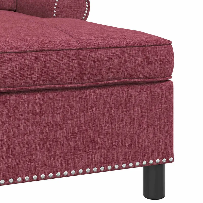 Chaise Lounge Vinho Vermelho tecido 91 x 157 x 91 cm