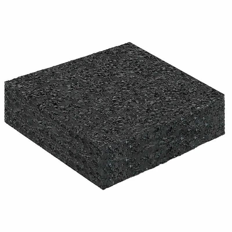 Tapete de Pátio em Granulado de Borracha Preto 9 x 9 x 2 cm