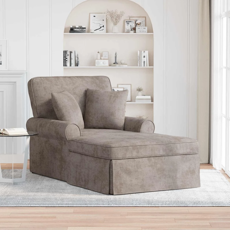 Chaise Lounge com Saia com almofada Areia 157 x 91 x 91 cm ARES