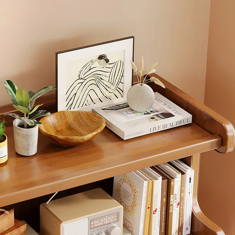 Contemporary Simplicity Square Bamboo Medium Density Fiberboard Storage Cabinets Bookshelf 3/4 - Tier For Study