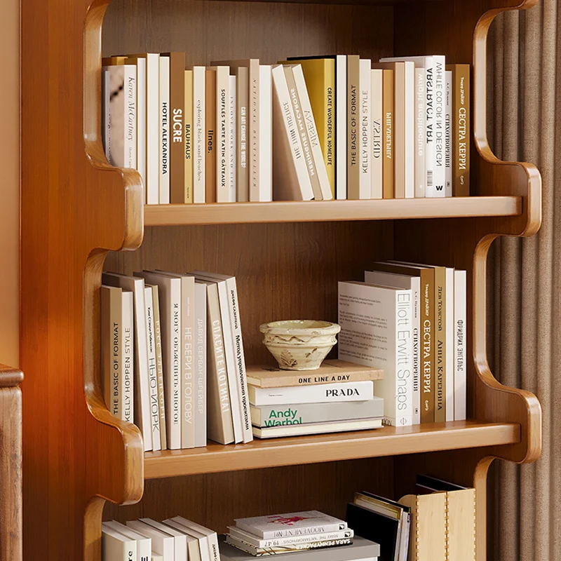 Contemporary Simplicity Square Bamboo Medium Density Fiberboard Storage Cabinets Bookshelf 3/4 - Tier For Study