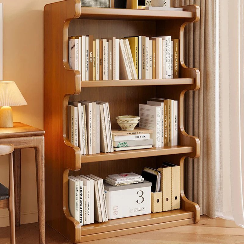Contemporary Simplicity Square Bamboo Medium Density Fiberboard Storage Cabinets Bookshelf 3/4 - Tier For Study