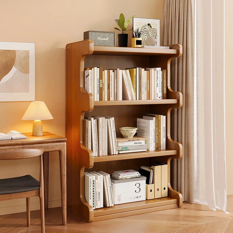 Contemporary Simplicity Square Bamboo Medium Density Fiberboard Storage Cabinets Bookshelf 3/4 - Tier For Study
