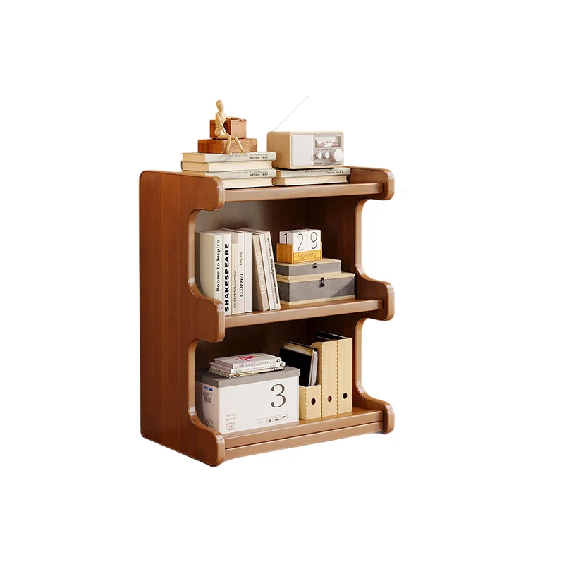 Contemporary Simplicity Square Bamboo Medium Density Fiberboard Storage Cabinets Bookshelf 3/4 - Tier For Study