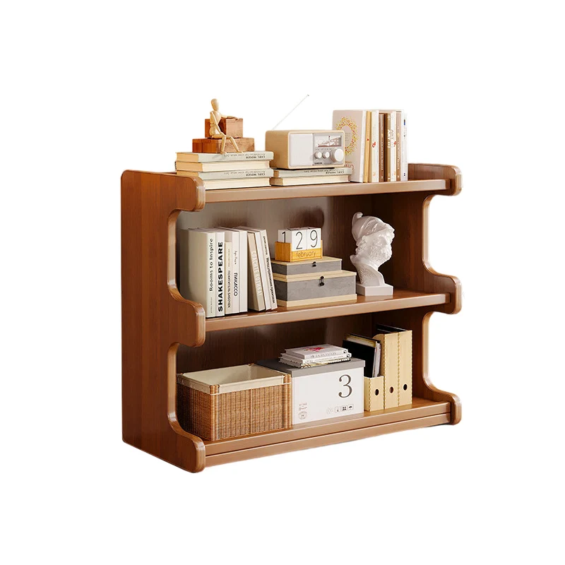 Contemporary Simplicity Square Bamboo Medium Density Fiberboard Storage Cabinets Bookshelf 3/4 - Tier For Study
