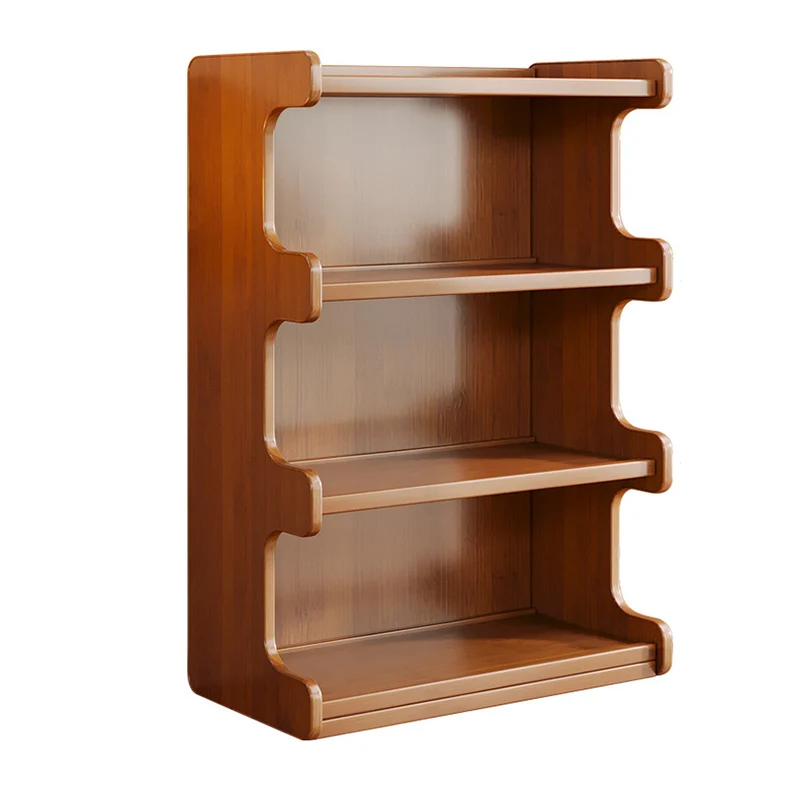 Contemporary Simplicity Square Bamboo Medium Density Fiberboard Storage Cabinets Bookshelf 3/4 - Tier For Study