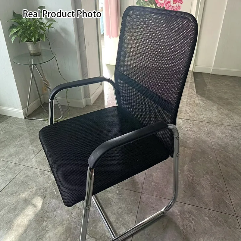 Modern Minimalist Rectangular Square Iron Mesh Desk Chair Backrest Armrest For Home Office