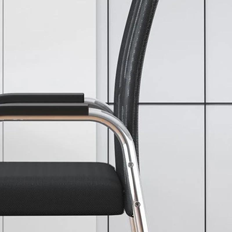 Modern Minimalist Rectangular Square Iron Mesh Desk Chair Backrest Armrest For Home Office