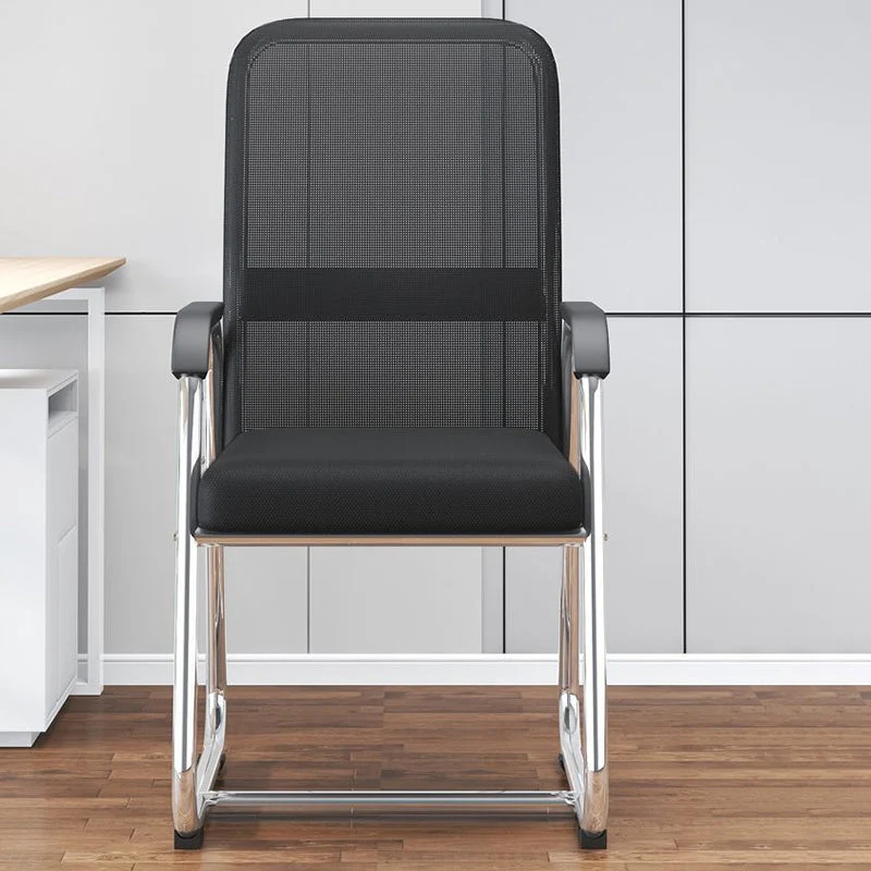 Modern Minimalist Rectangular Square Iron Mesh Desk Chair Backrest Armrest For Home Office