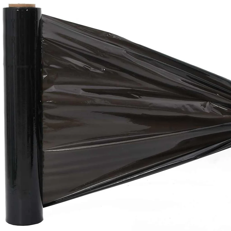 Película extensível 2 unid preto 23 μm 50 cm x 300 m