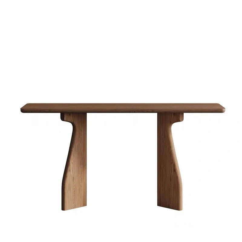 Traditional Chinese Rectangular Pine Wood Console Table For Entryways