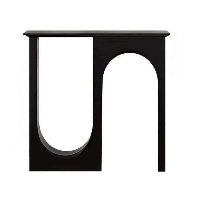 Modern Minimalist Rectangular Medium Density Fiberboard Console Table 3-Leg U-Shaped Design Durable For Entryways