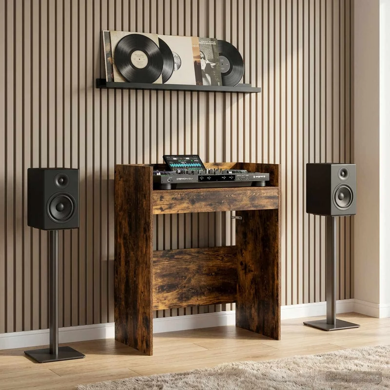 Mesa de DJ Carvalho Fumado 102 x 45 x 102 cm