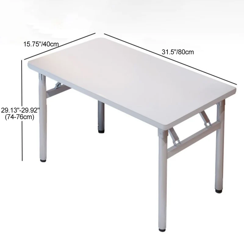 Modern Minimalist Foldable Rectangular Plank Steel Desk For Home Office