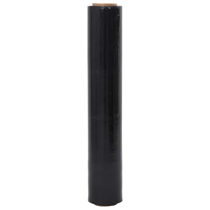Película extensível 2 unid preto 17 μm 50 cm x 300 m