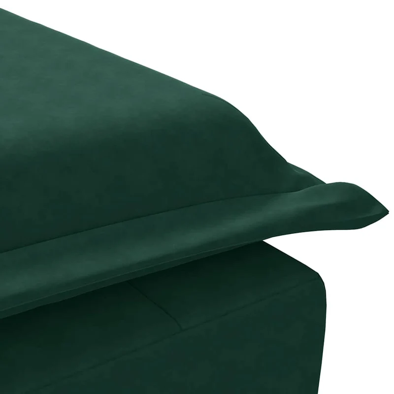 Chaise lounge de massagem com rolo tecido verde-escuro