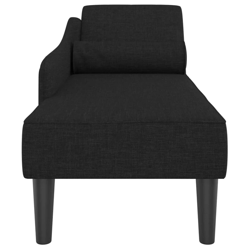 Chaise lounge com almofadões tecido preto