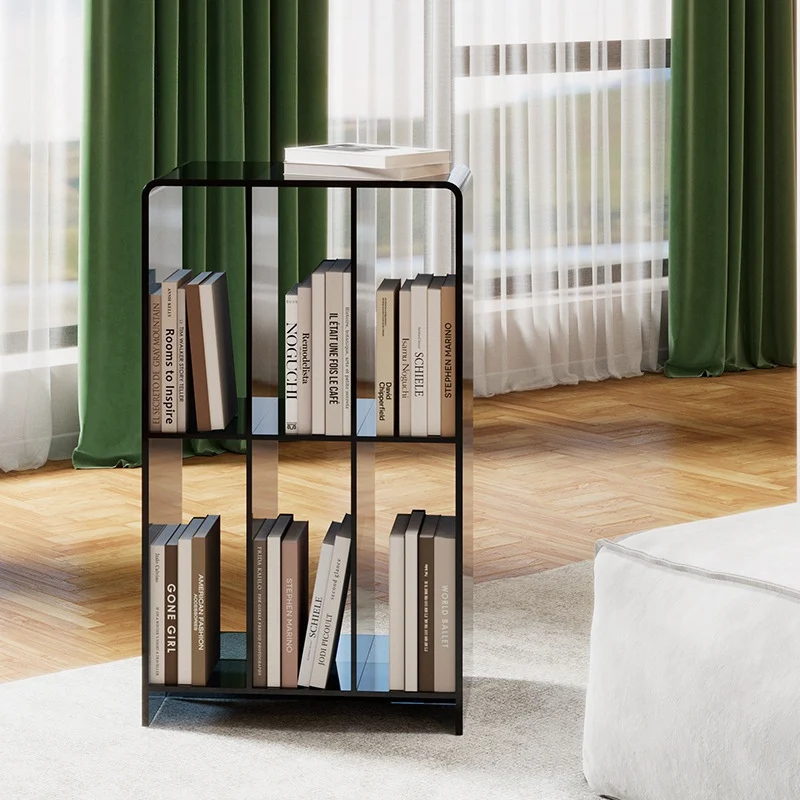Modern Minimalist Acrylic Rectangular Bookshelf For Living Room