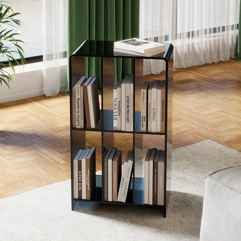 Modern Minimalist Acrylic Rectangular Bookshelf For Living Room