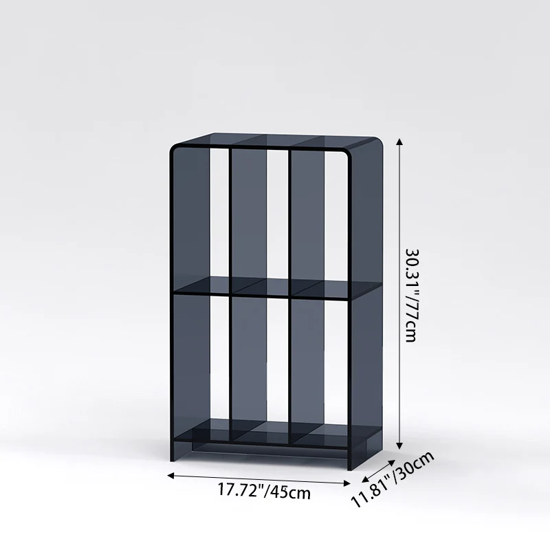 Modern Minimalist Acrylic Rectangular Bookshelf For Living Room