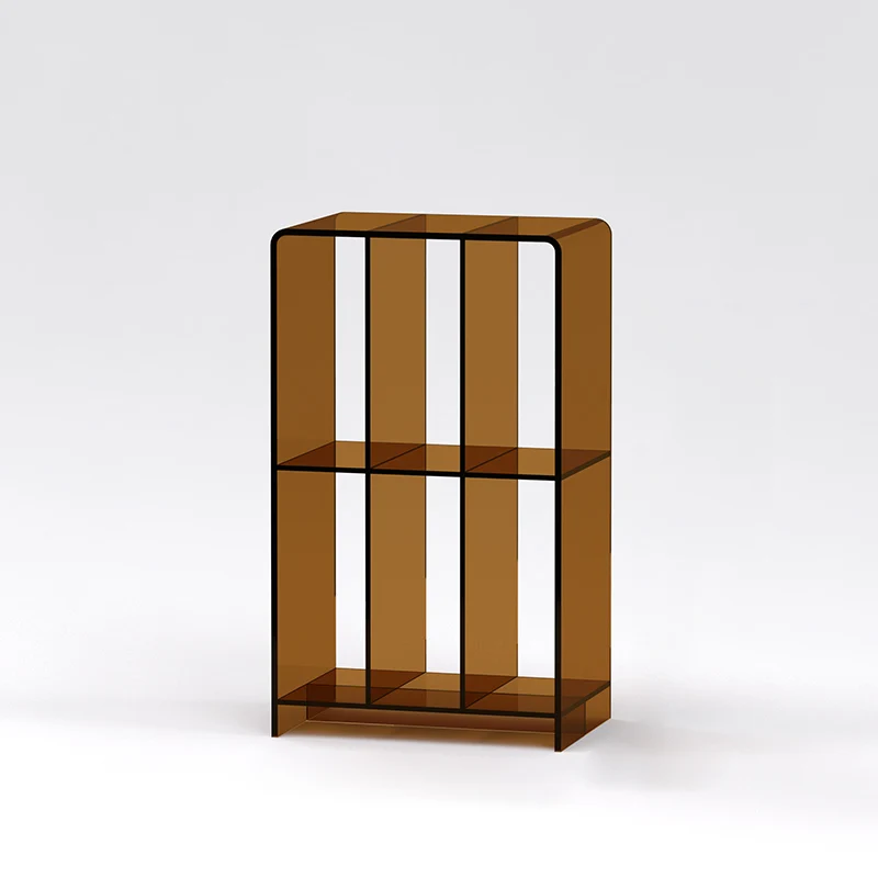 Modern Minimalist Acrylic Rectangular Bookshelf For Living Room
