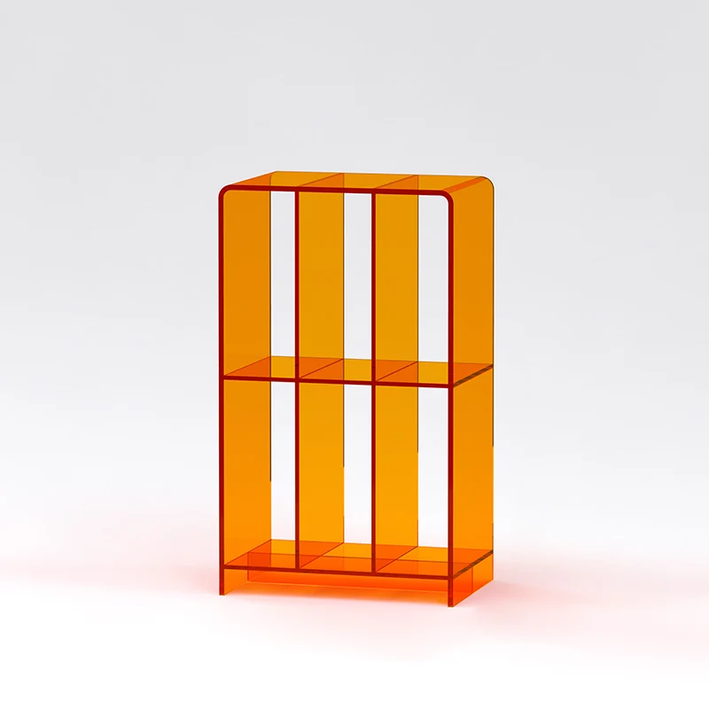 Modern Minimalist Acrylic Rectangular Bookshelf For Living Room